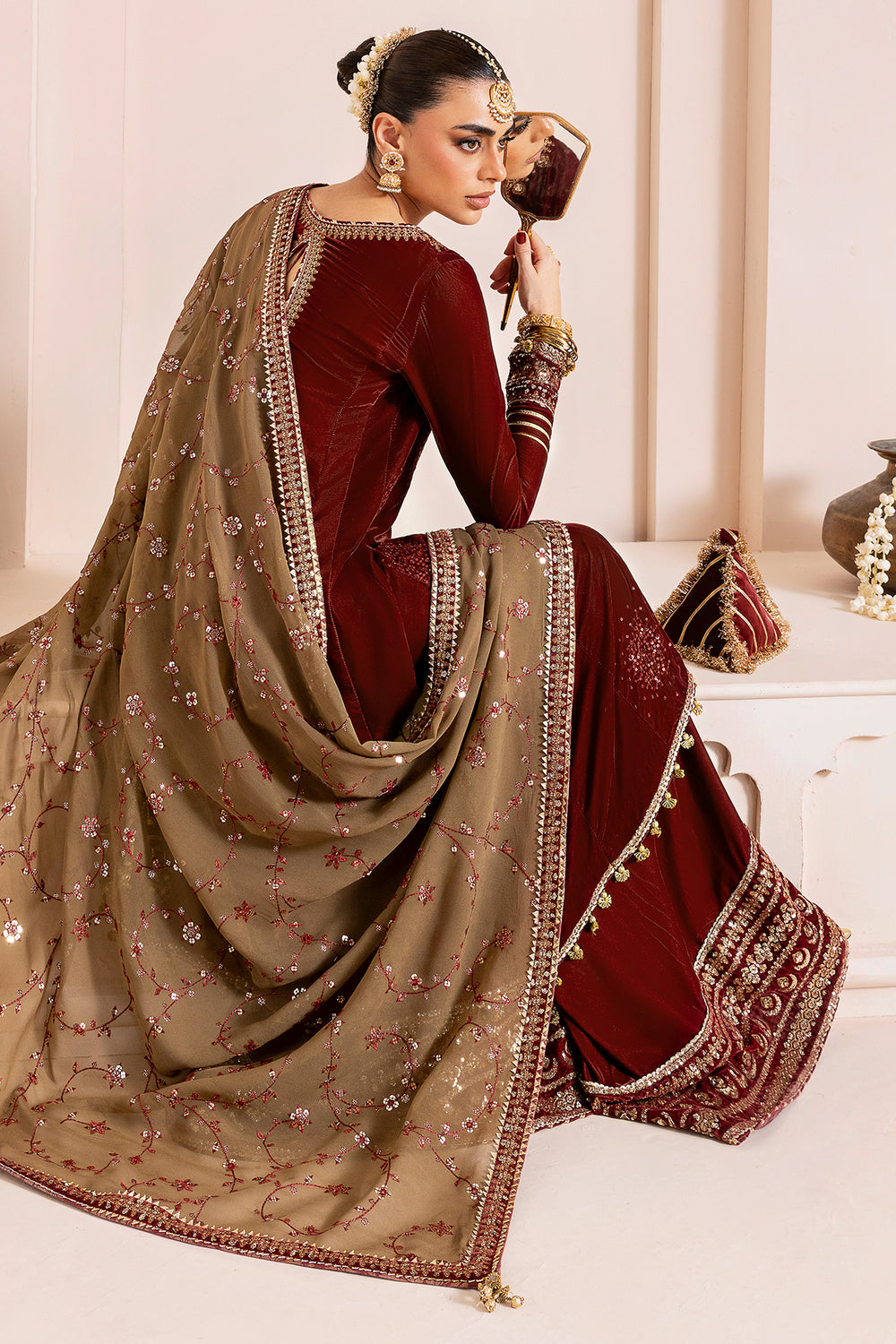 JAZMIN - Embroidered Velvet Formal CVF D-07