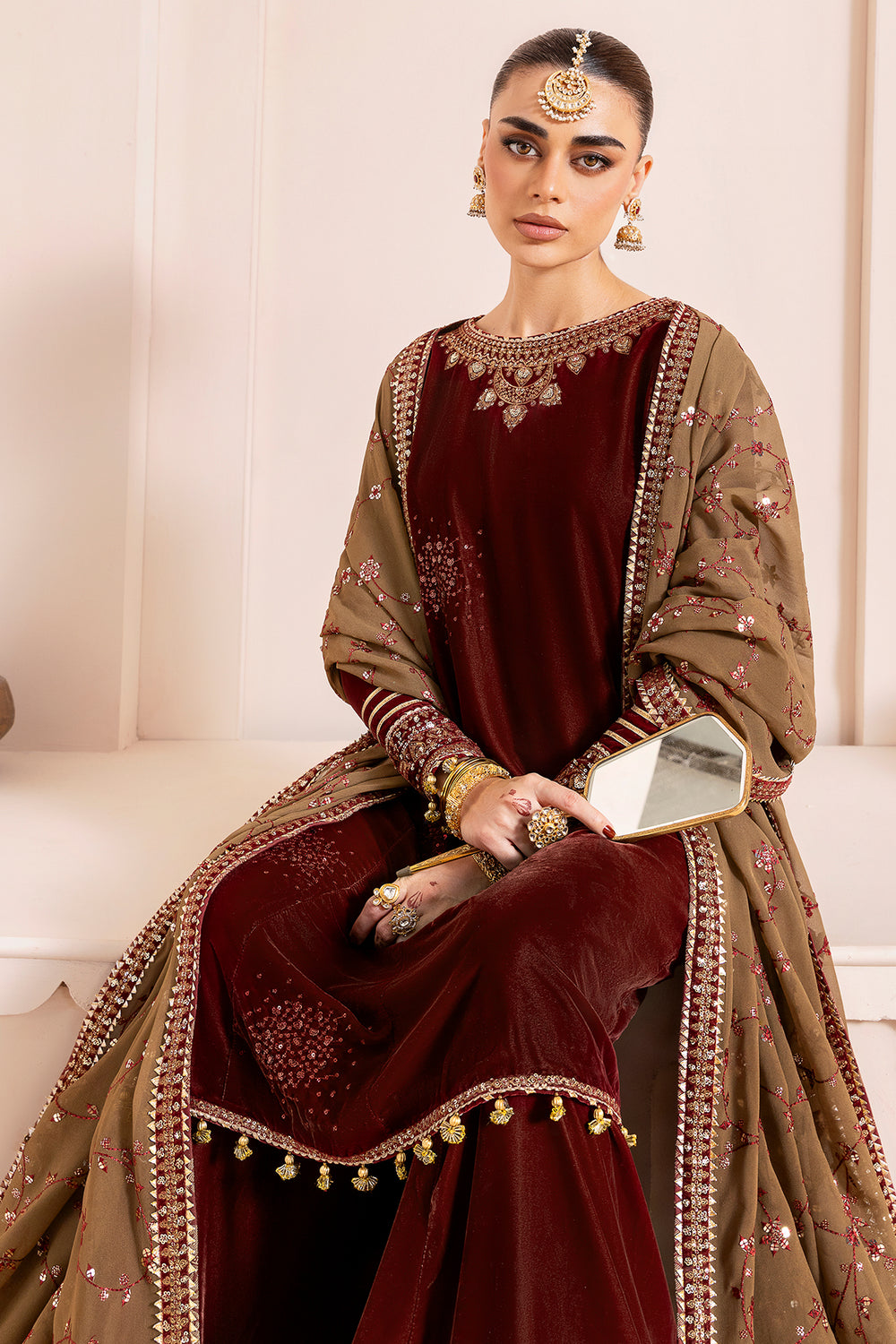 JAZMIN - Embroidered Velvet Formal CVF D-07