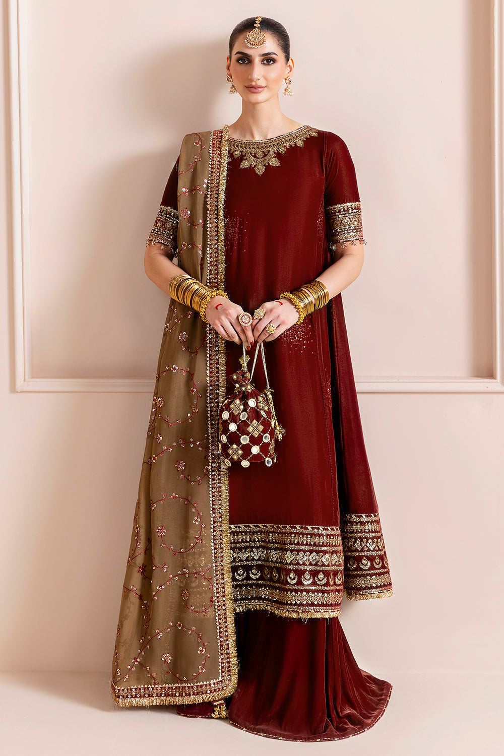 JAZMIN - Embroidered Velvet Formal CVF D-13