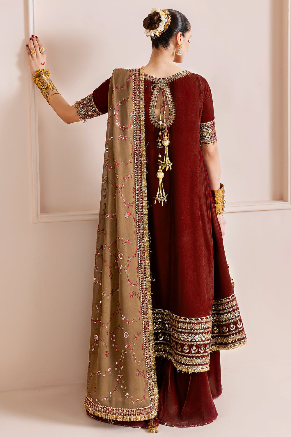 JAZMIN - Embroidered Velvet Formal CVF D-13