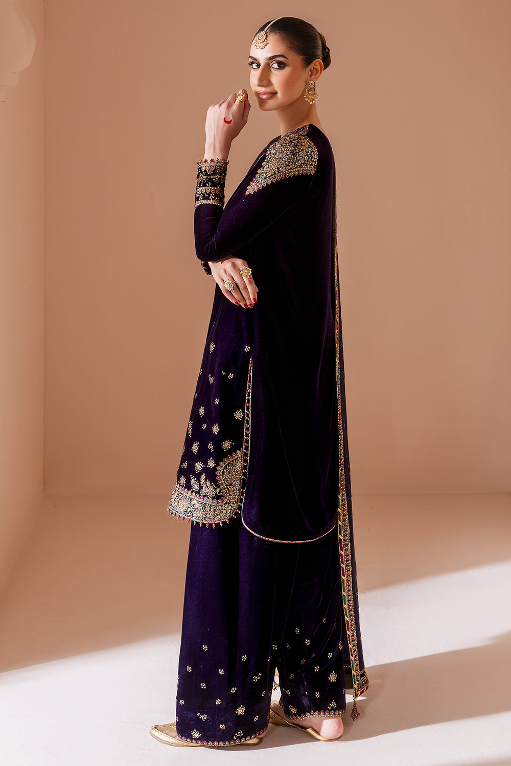 JAZMIN - Embroidered Velvet Formal CVF D-08