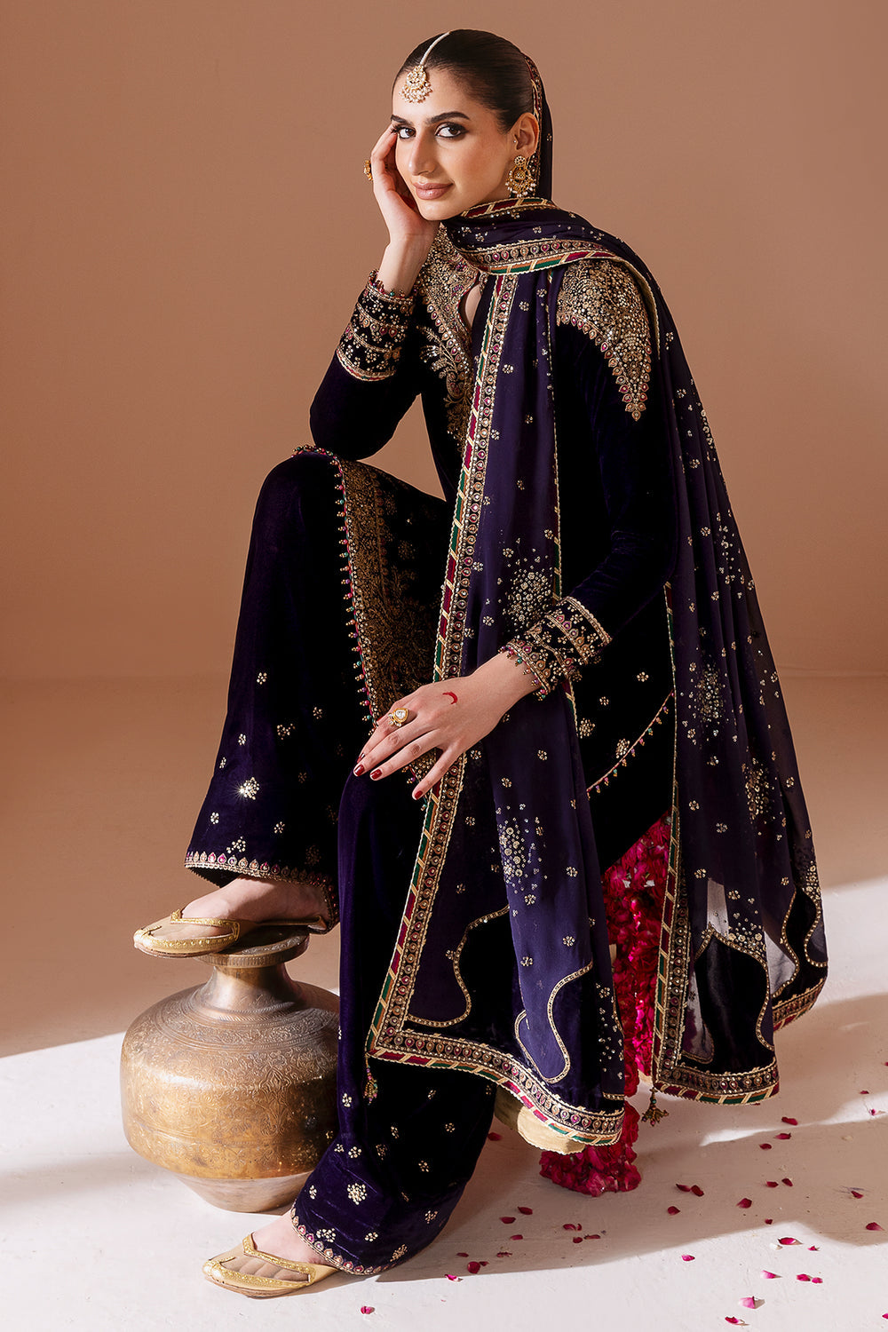 JAZMIN - Embroidered Velvet Formal CVF D-08