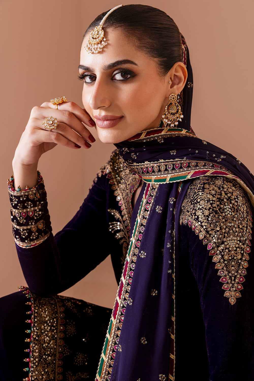 JAZMIN - Embroidered Velvet Formal CVF D-08