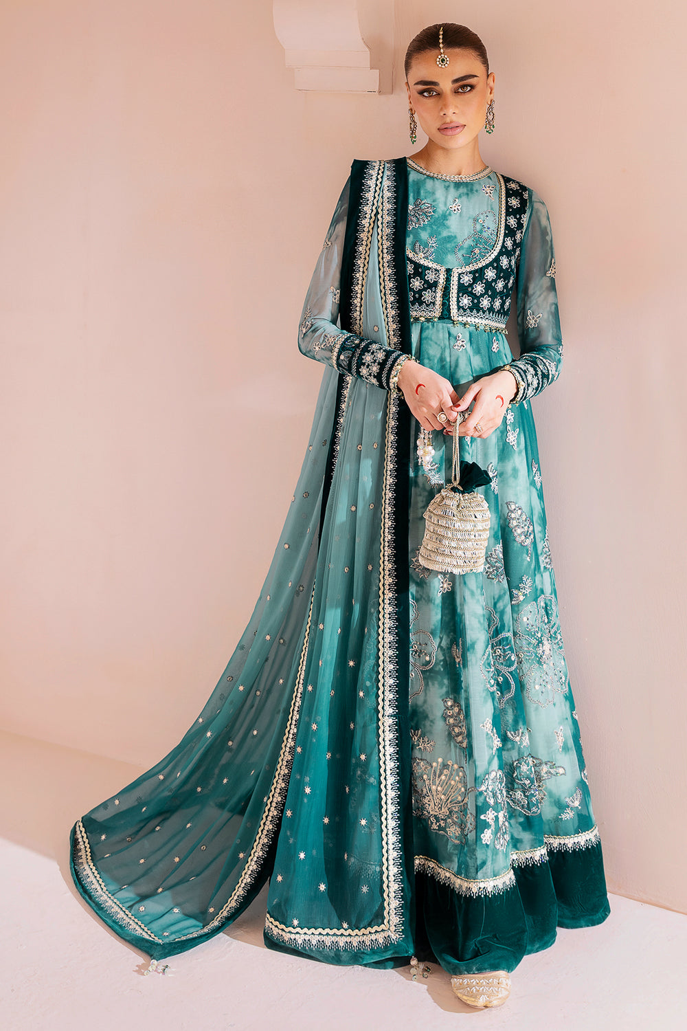JAZMIN - Embroidered Velvet Formal CVF D-06