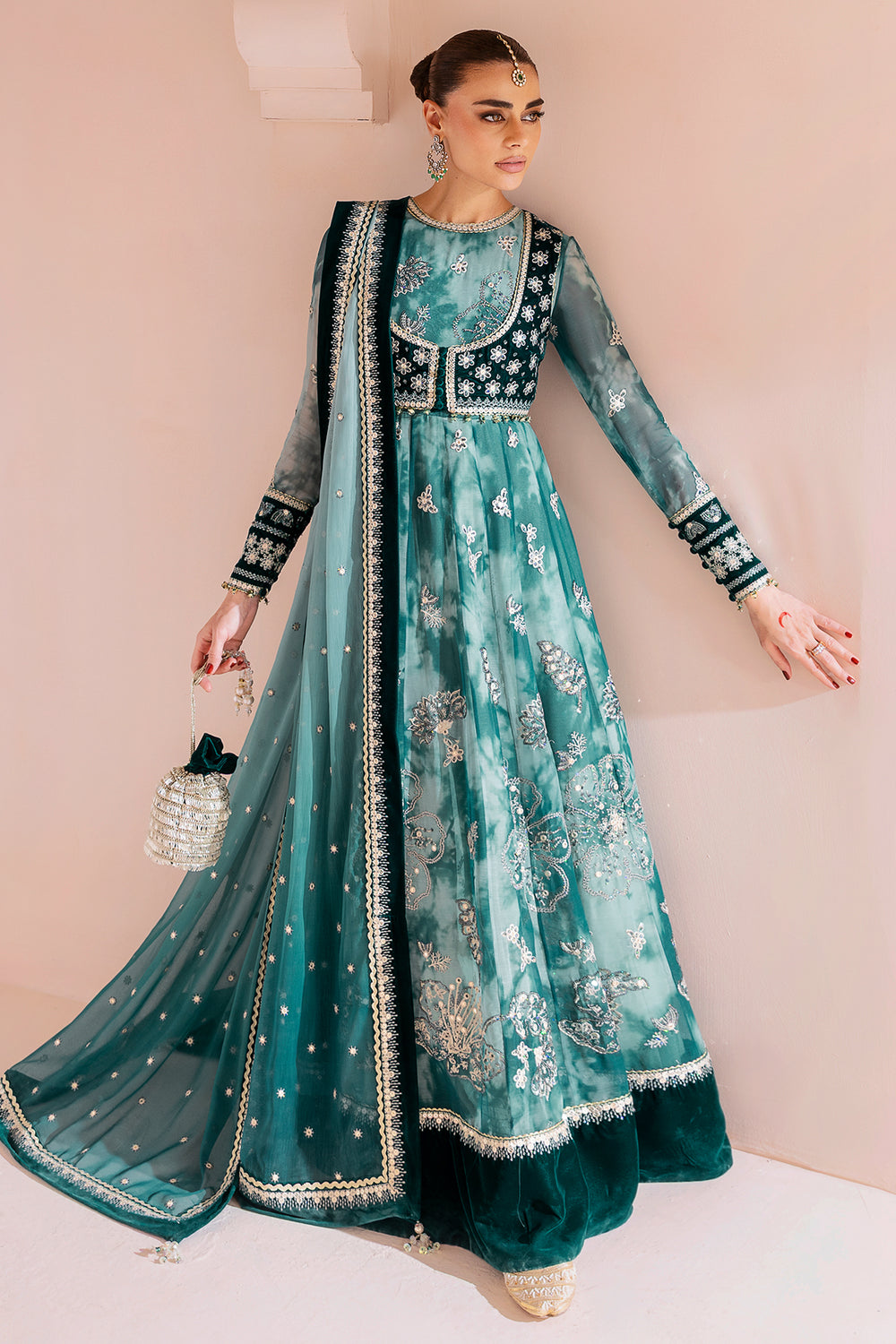 JAZMIN - Embroidered Velvet Formal CVF D-06