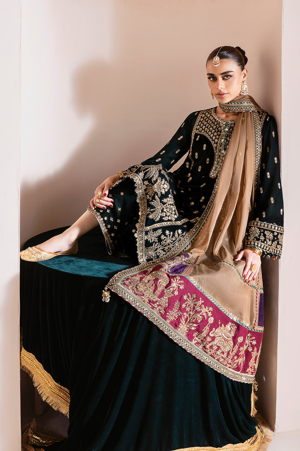 Nxd-JAZMIN - Embroidered Velvet Formal CVF D-01