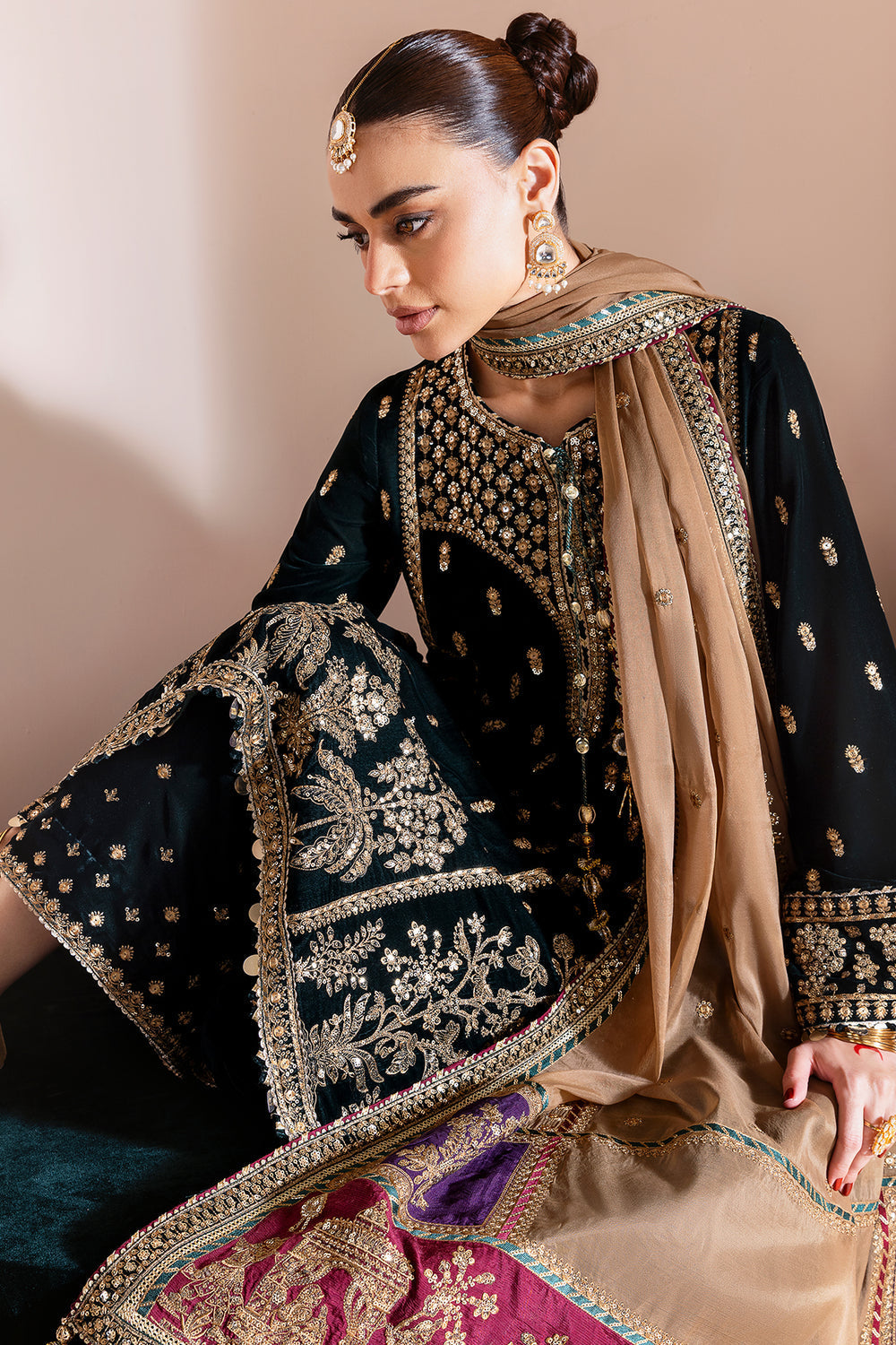 Nxd-JAZMIN - Embroidered Velvet Formal CVF D-01