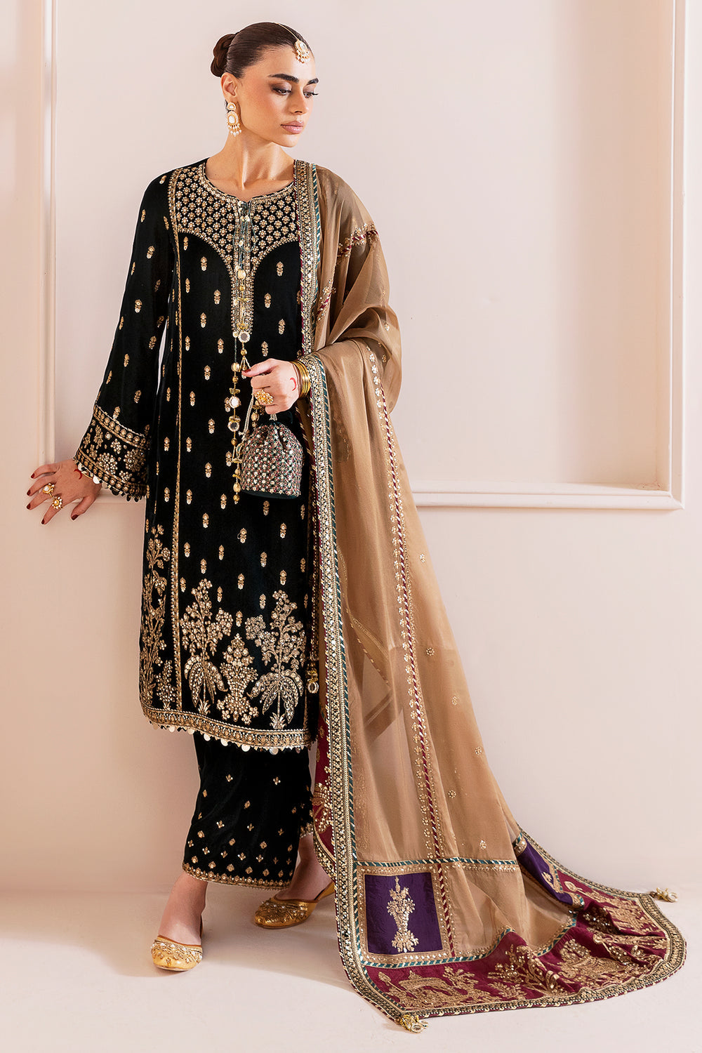 Nxd-JAZMIN - Embroidered Velvet Formal CVF D-01