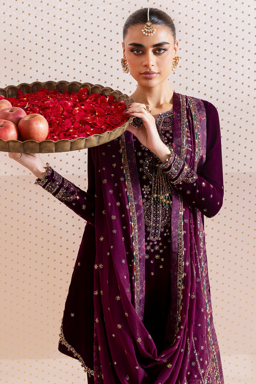 JAZMIN - Embroidered Velvet Formal CVF D-05