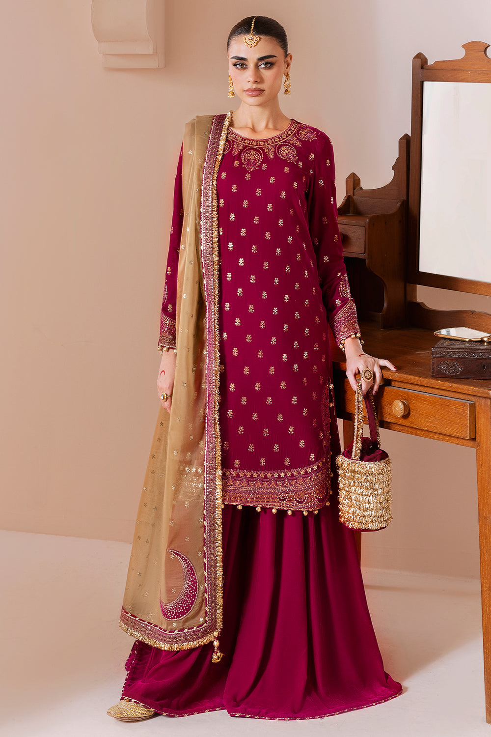 JAZMIN - Embroidered Velvet Formal CVF D-11