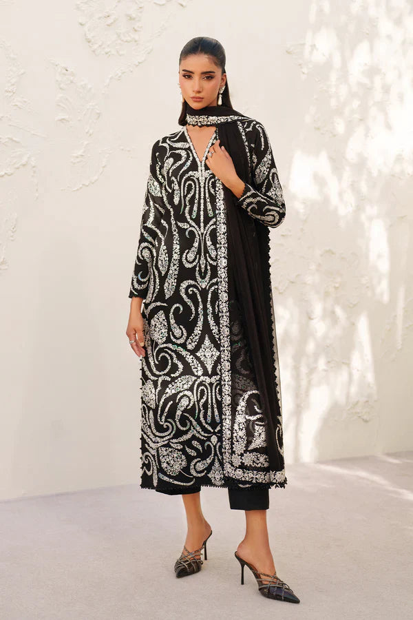 BAROQUE - EMBROIDERED RAW SILK UF-4381