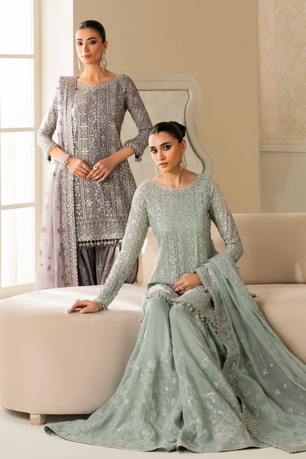 BAROQUE EMBROIDERED CHIFFON UF-4161