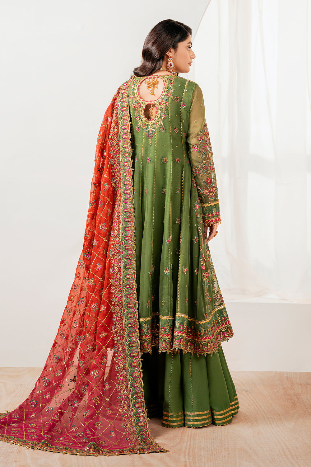 BAROQUE EMBROIDERED CHIFFON UF-4037