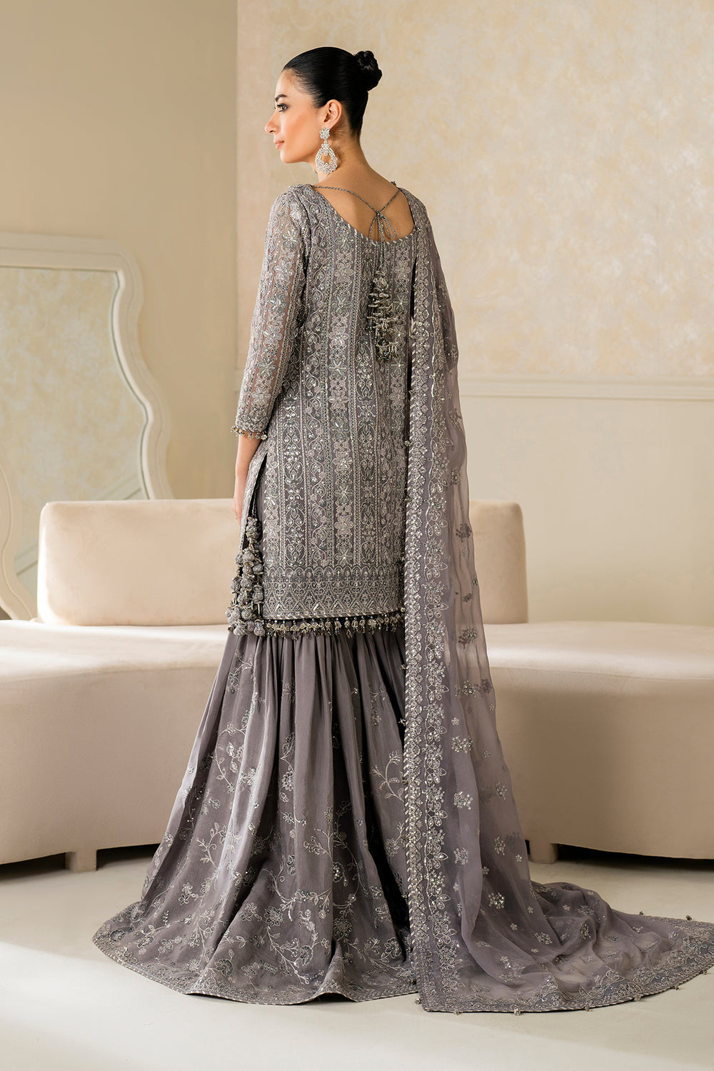 BAROQUE EMBROIDERED CHIFFON UF-4161