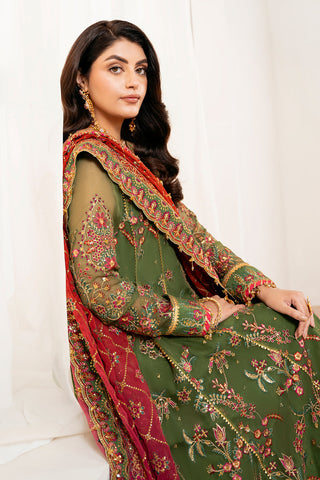 BAROQUE EMBROIDERED CHIFFON UF-4037