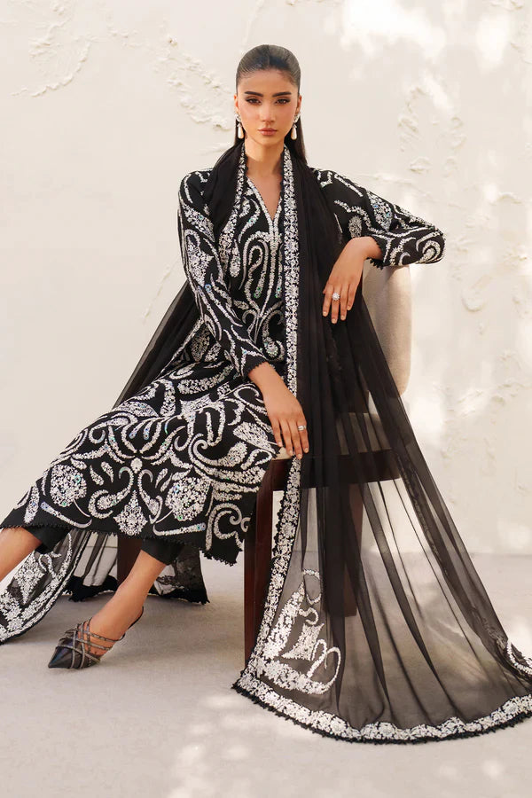 BAROQUE - EMBROIDERED RAW SILK UF-4381
