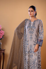 Heera's-3 piece Suit- Greyish Blue