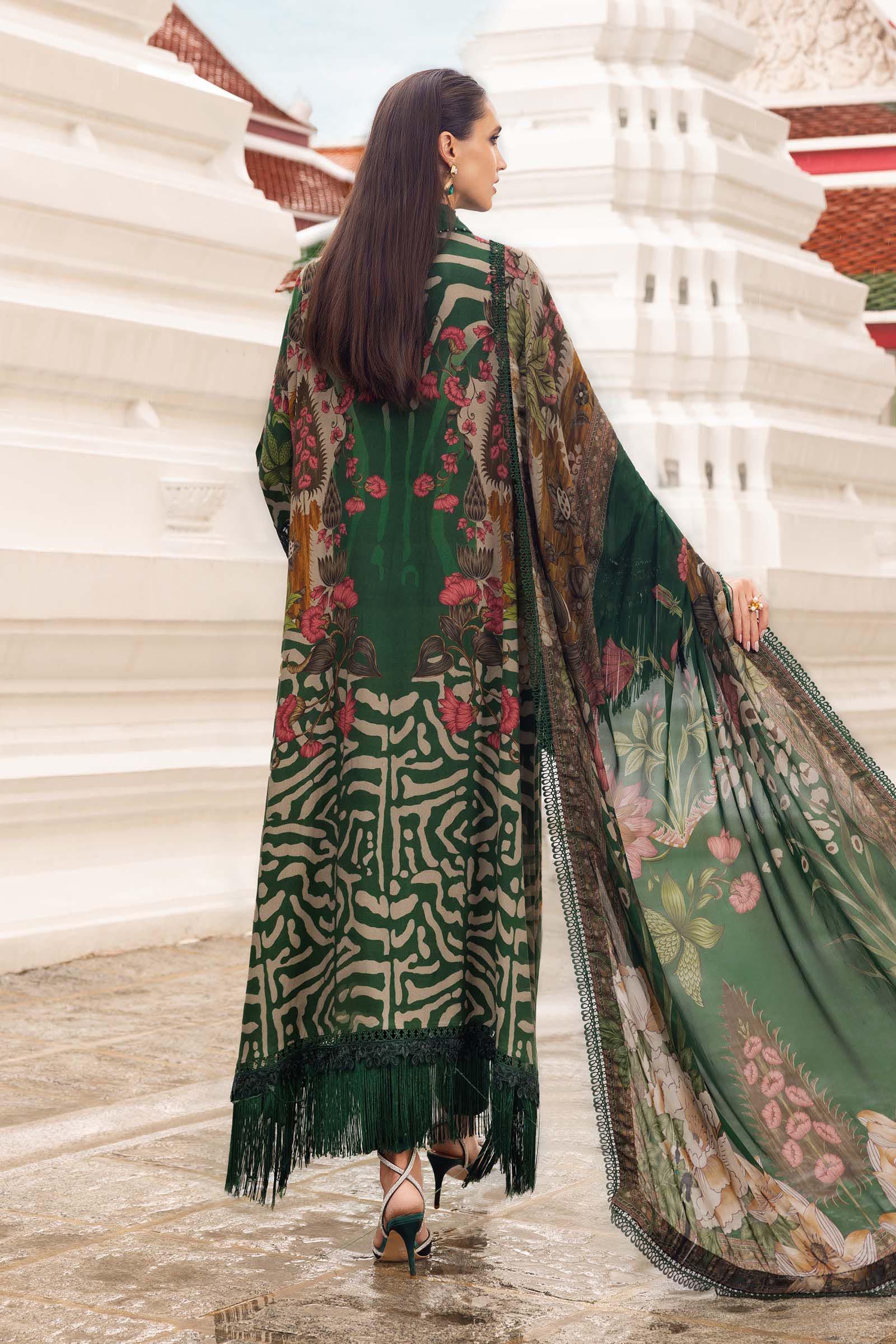 MARIA B- Embroidered Linen Suit MPT-2810-A