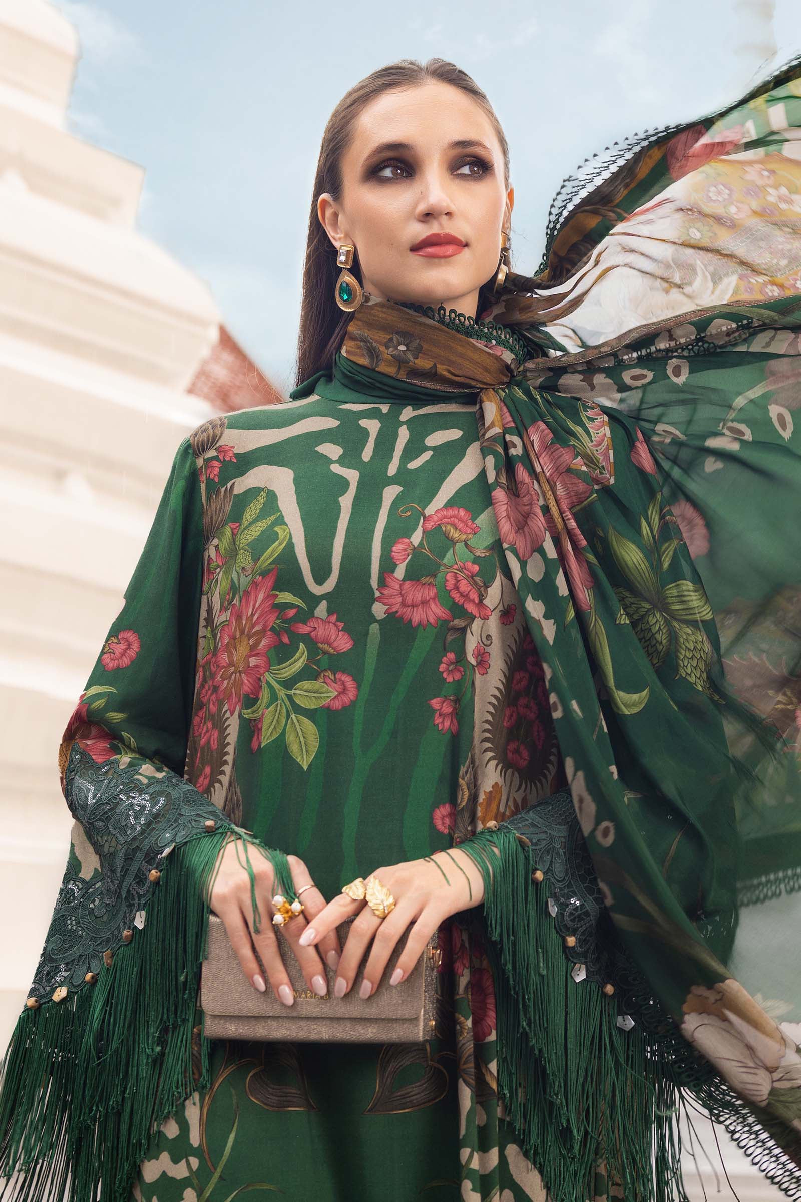 MARIA B- Embroidered Linen Suit MPT-2810-A