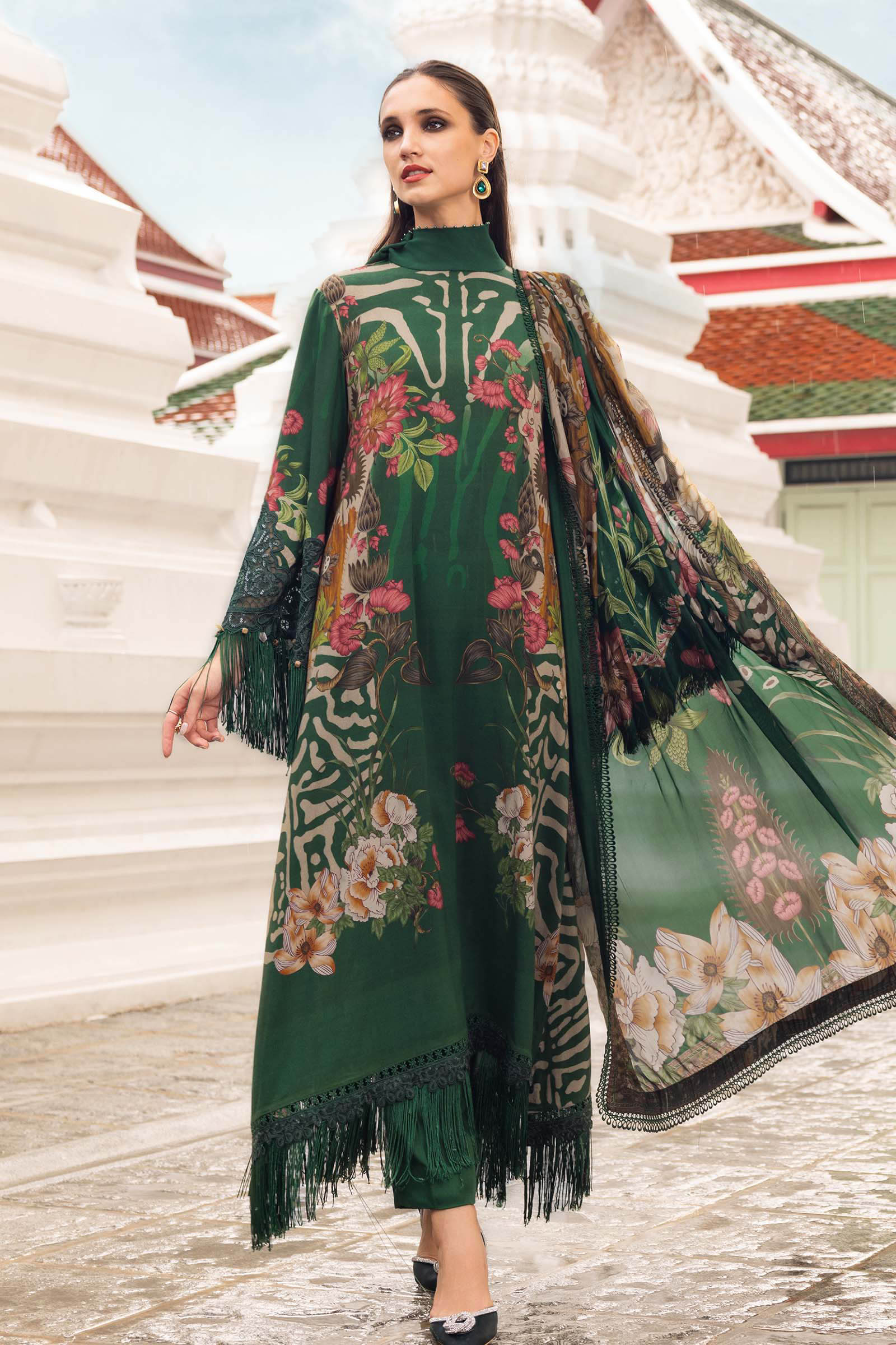 MARIA B- Embroidered Linen Suit MPT-2810-A