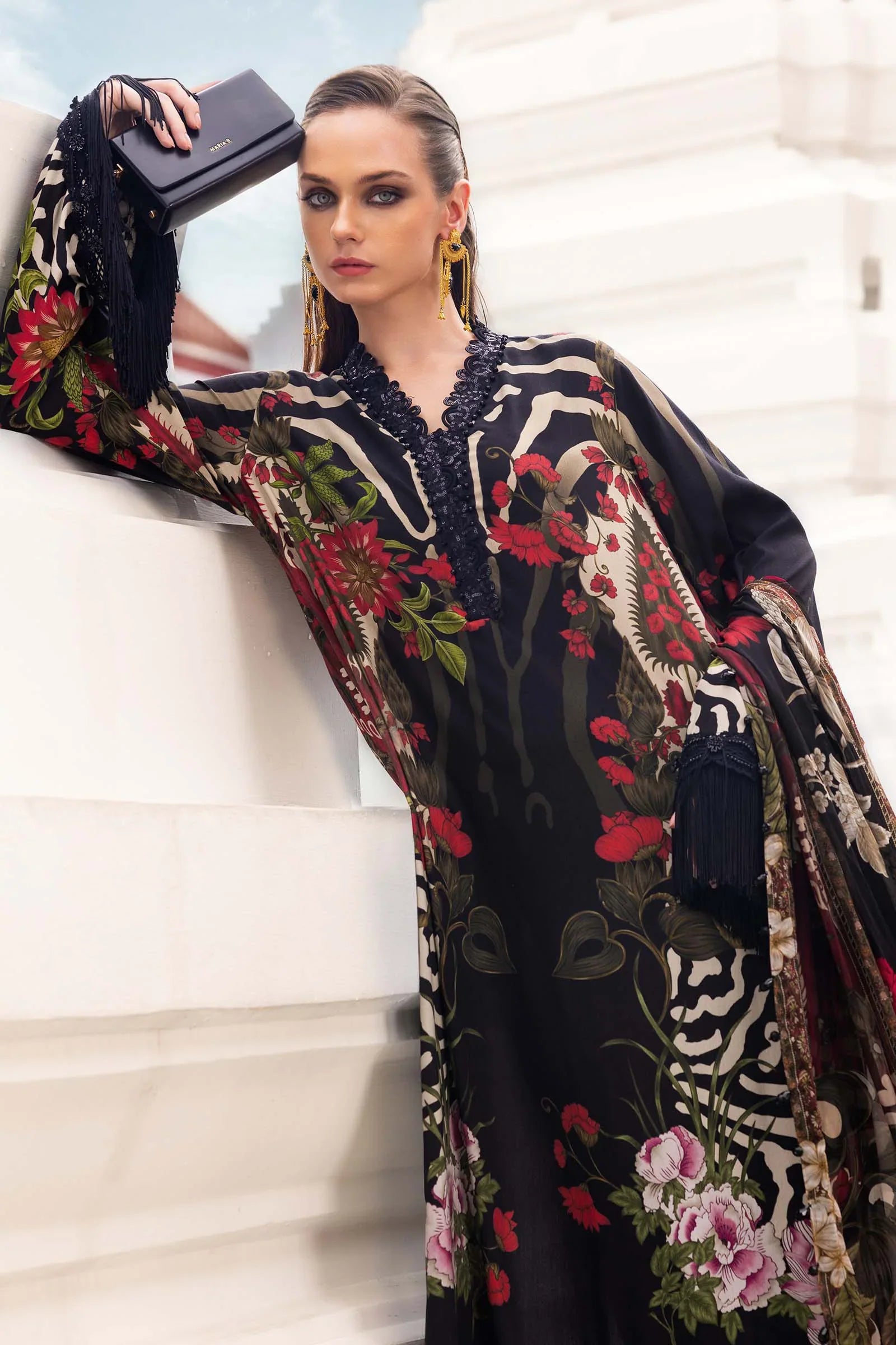 MARIA -  Embroidered Linen Suit MPT-2810-B