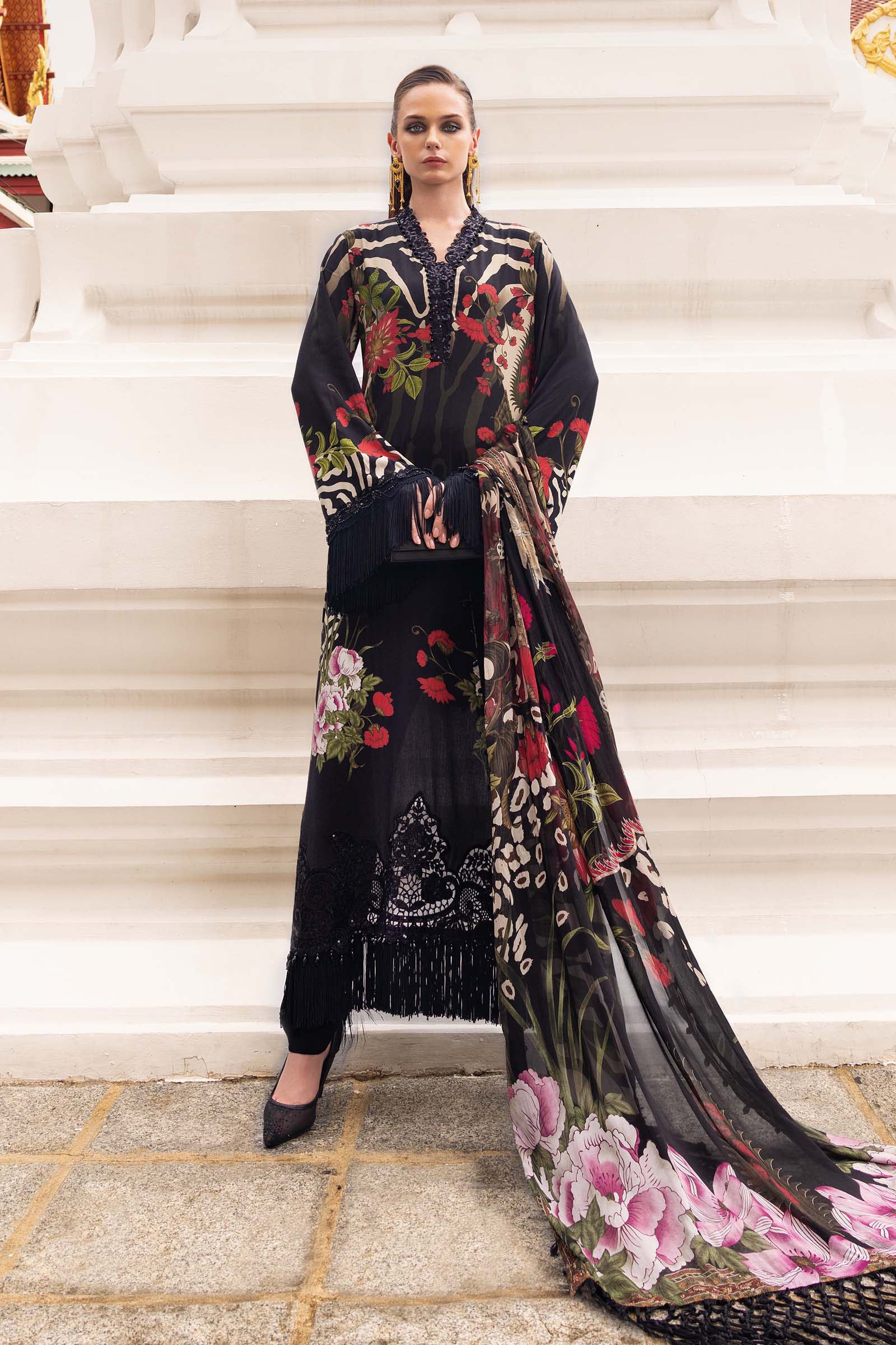 MARIA -  Embroidered Linen Suit MPT-2810-B