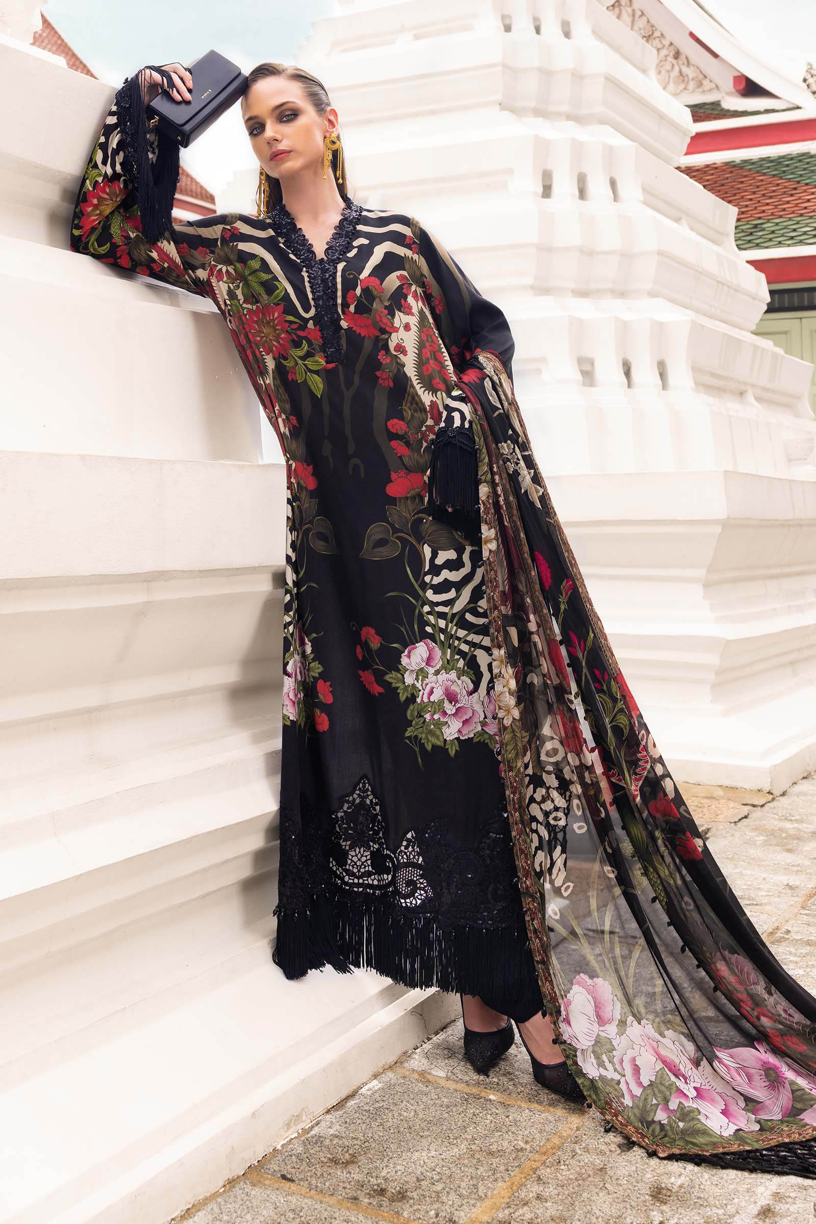 MARIA -  Embroidered Linen Suit MPT-2810-B