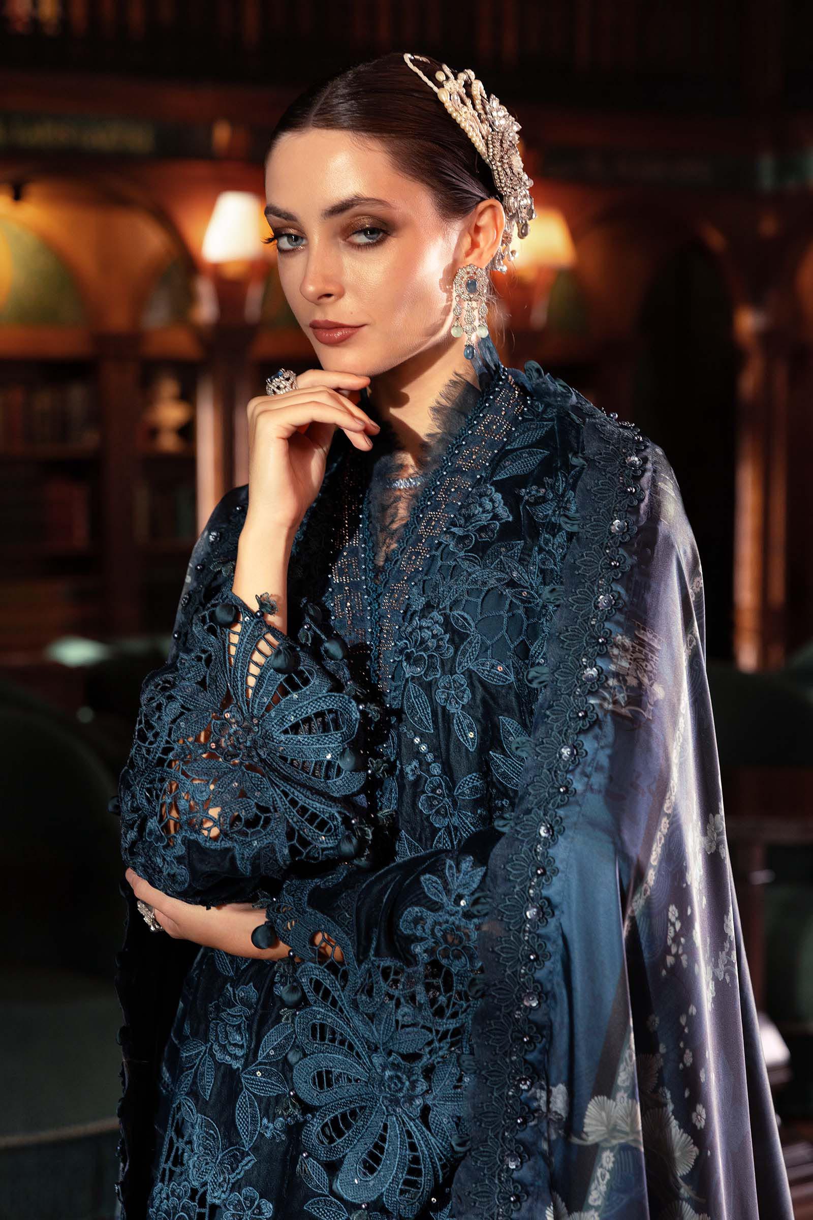 MARIA B- Embroidered Velvet Suit WL-1310