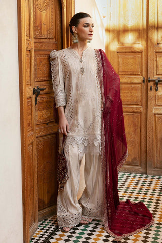 3 Piece Embroidered Lawn Suit | D-2511-B