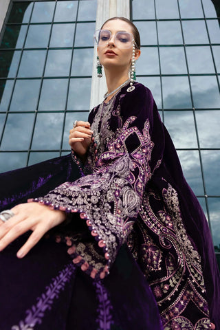 MARIA B- Embroidered Velvet Suit WL-1311