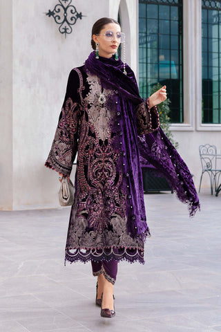MARIA B- Embroidered Velvet Suit WL-1311