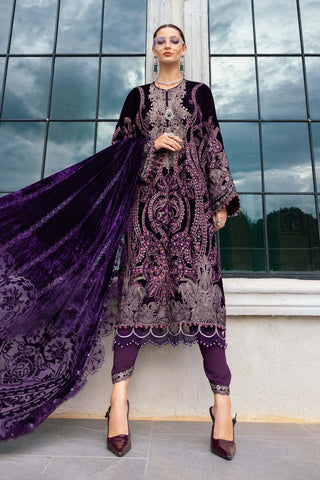 MARIA B- Embroidered Velvet Suit WL-1311