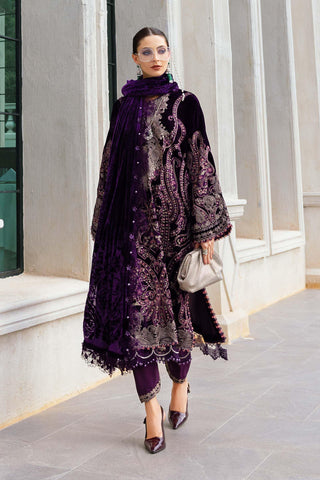 MARIA B- Embroidered Velvet Suit WL-1311