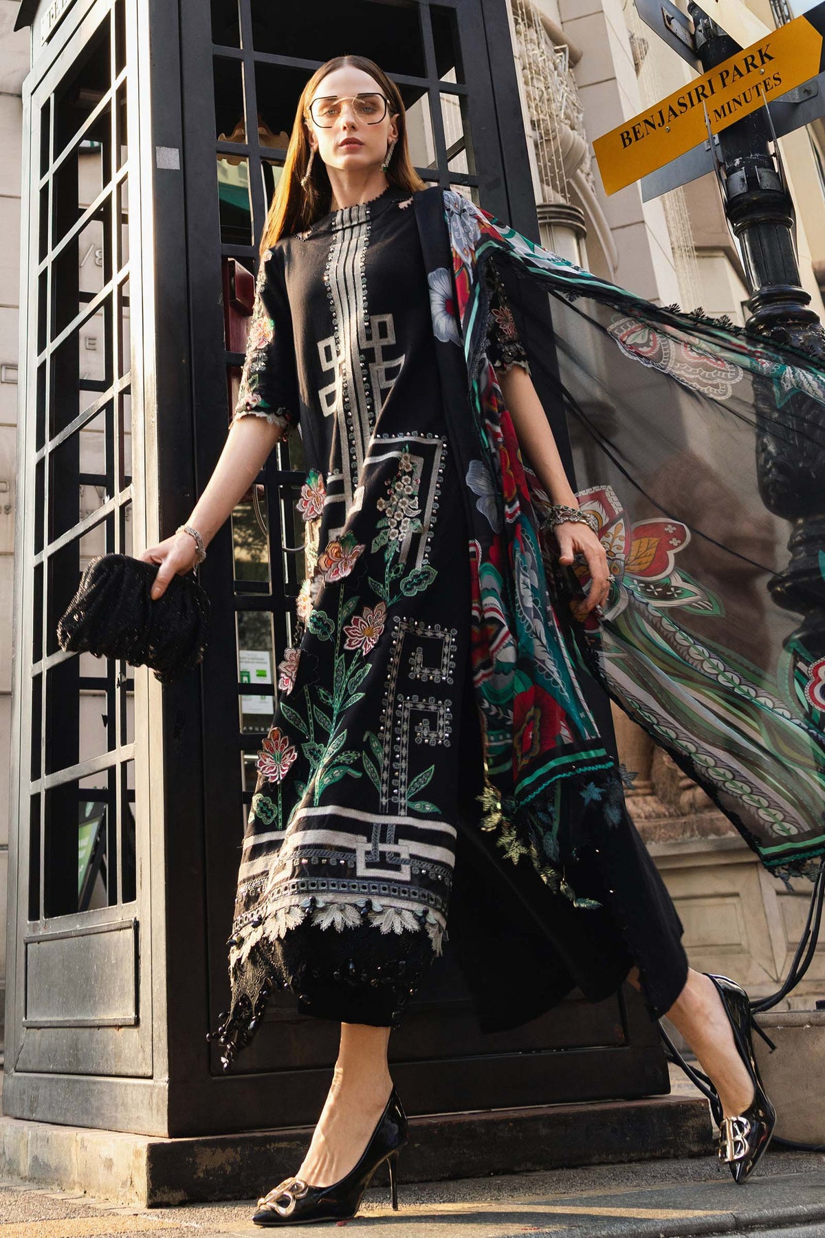MARIA B - Embroidered Jacquard Lawn Suit EL-26-11