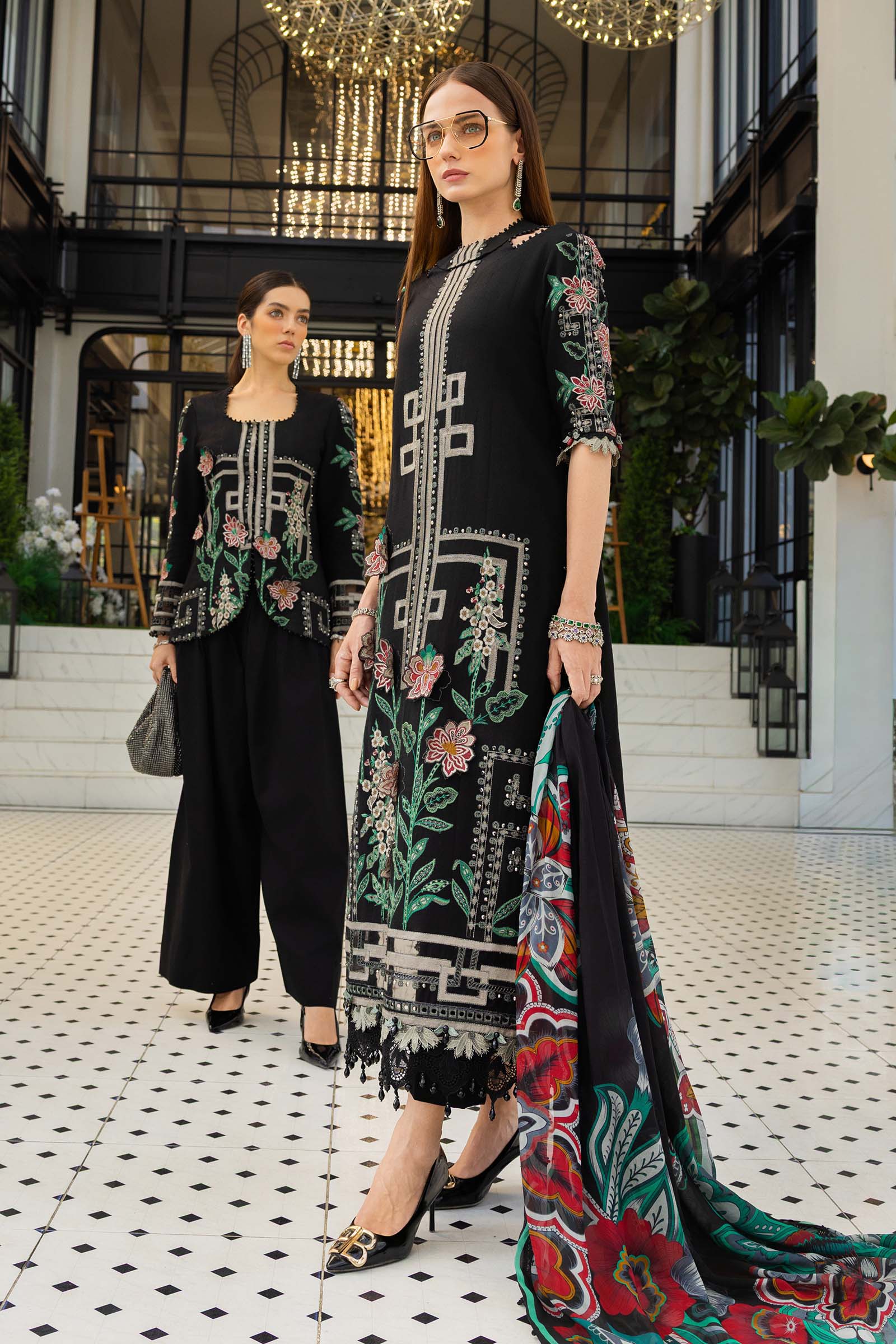 MARIA B - Embroidered Jacquard Lawn Suit EL-26-11