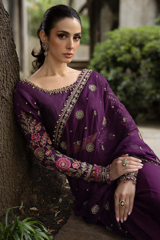 Maria B- Embroidered Chiffon Saree