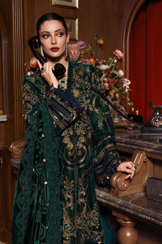 MARIA B- Embroidered Velvet Suit WL-1302