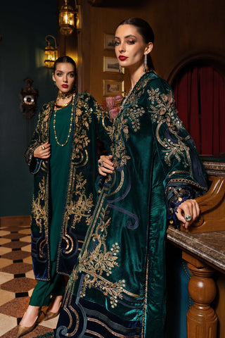 MARIA B- Embroidered Velvet Suit WL-1302