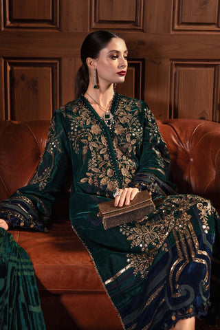 MARIA B- Embroidered Velvet Suit WL-1302