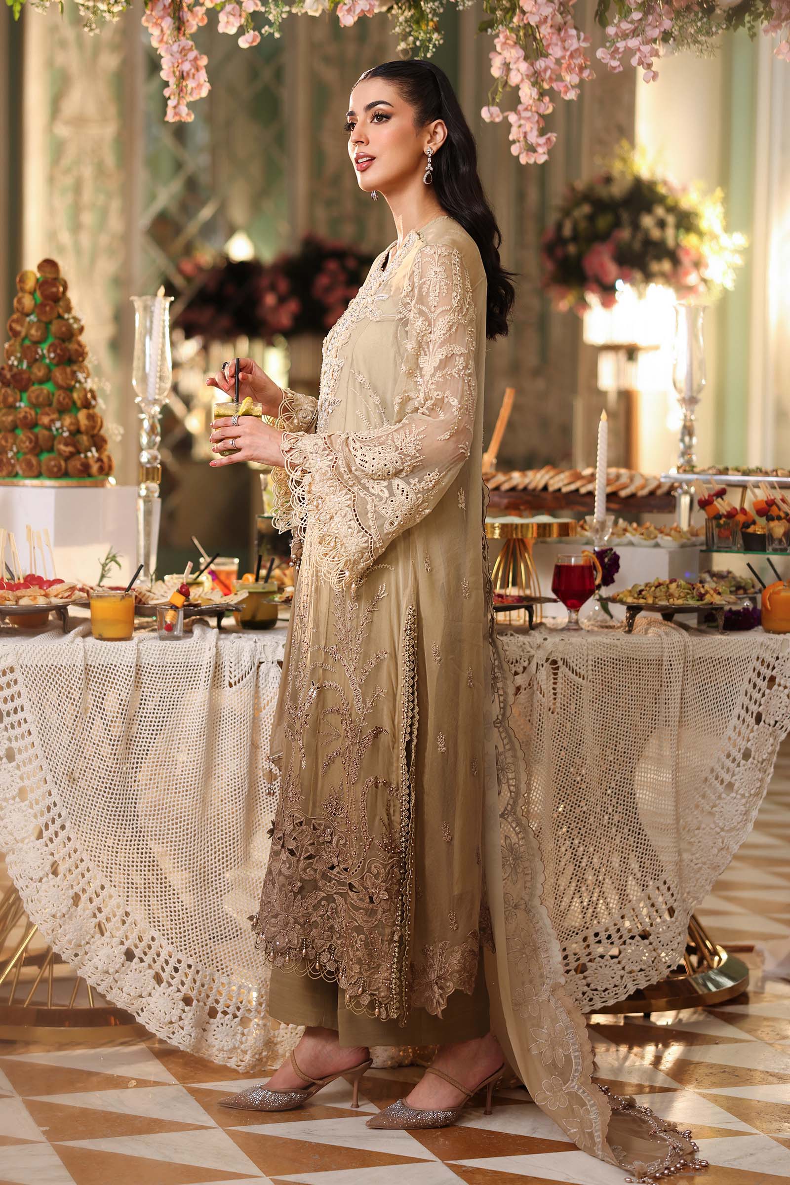 MARIA B - Embroidered Chiffon Suit MPC-26-103