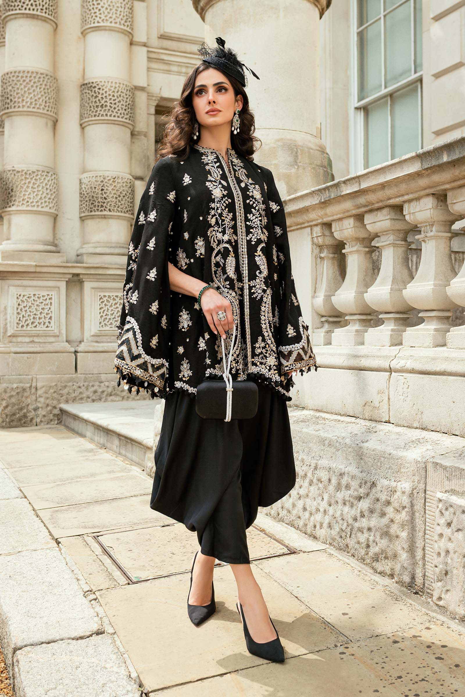 MARIA-B Embroidered Raw Silk Suit | WF-09-03