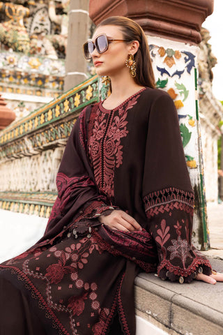 MARIA B-Embroidered Twill Linen Suit MPT-2804-A