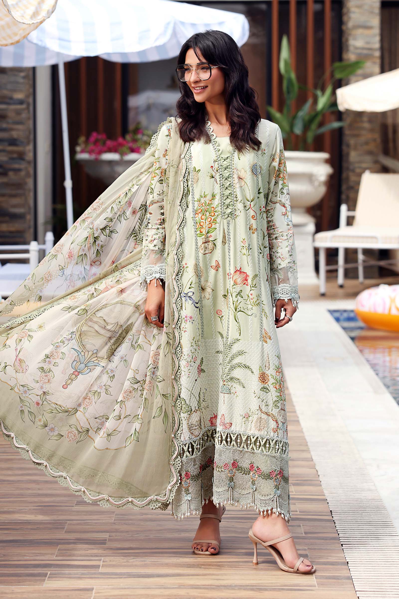 MARIA B - Embroidered Lawn Suit MPT-3004-B