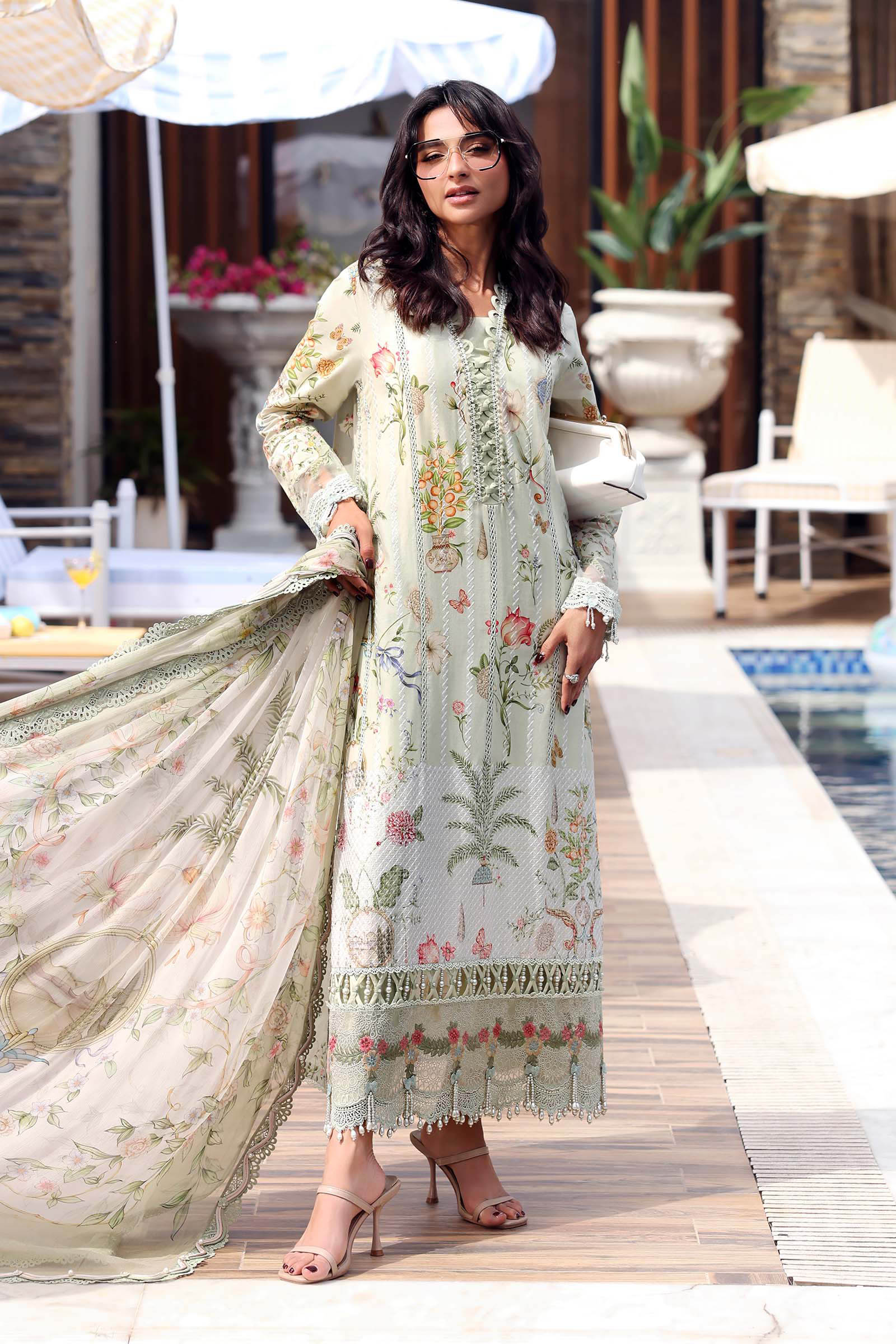 MARIA B - Embroidered Lawn Suit MPT-3004-B