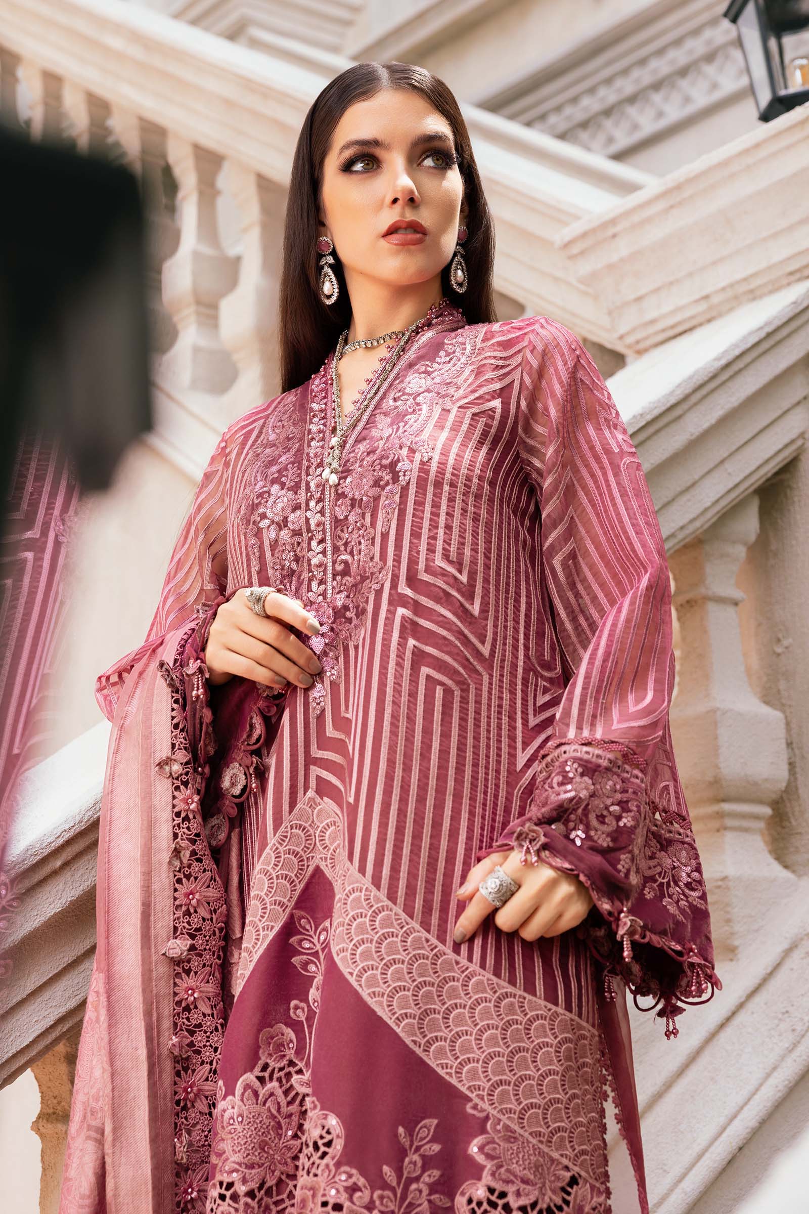 MARIA B- Embroidered Organza Suit WL-1304