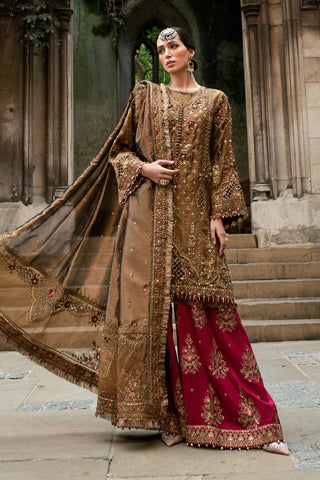 MARIA-B Embroidered Raw Silk Suit WF-09-04