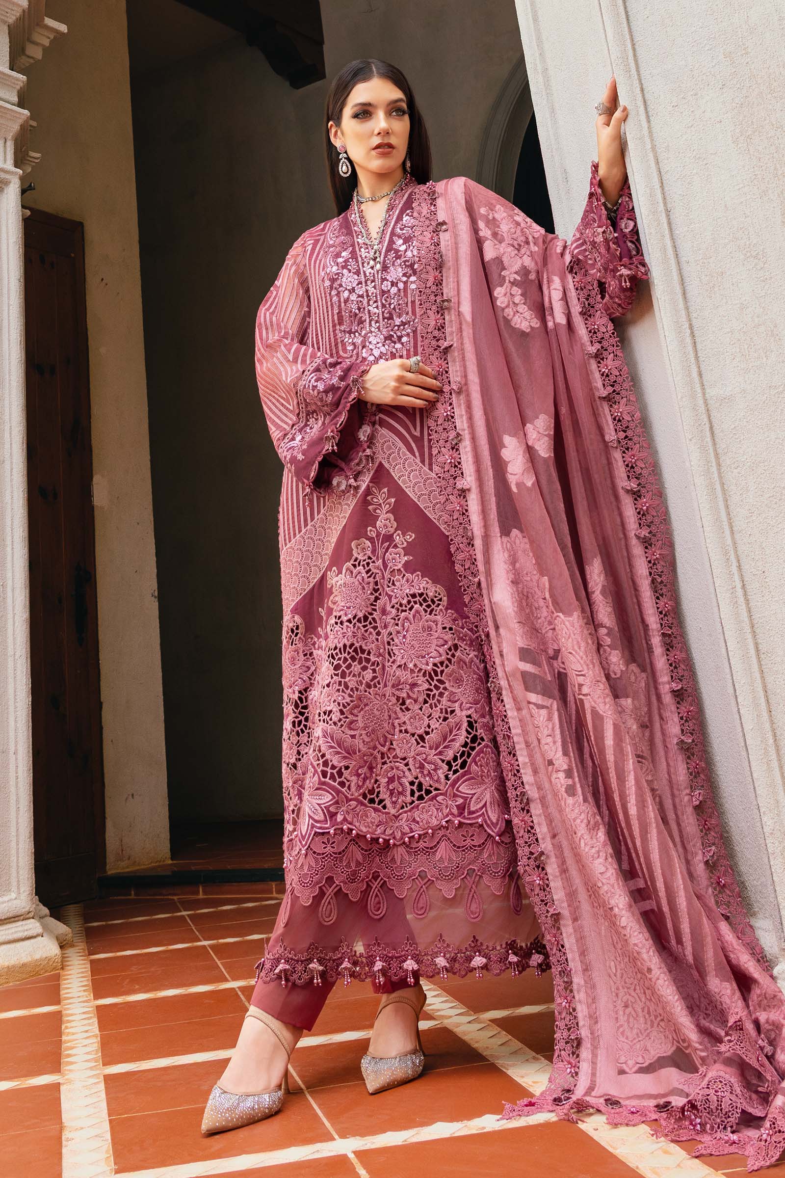 MARIA B- Embroidered Organza Suit WL-1304