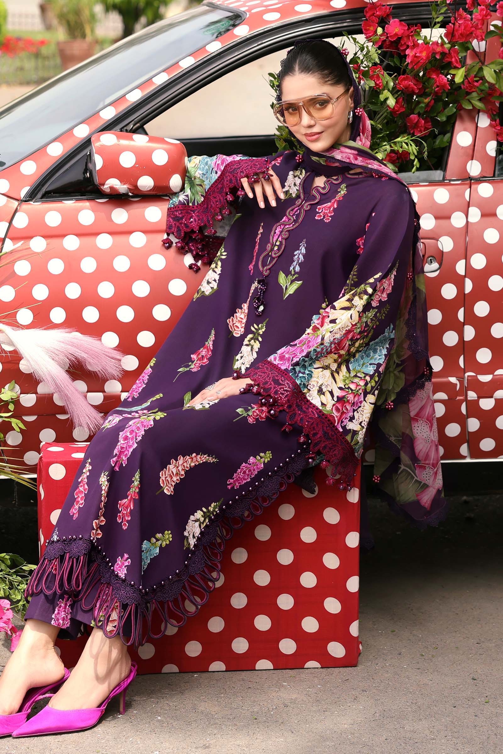 MARIA B - Embroidered Lawn Suit MPT-3005-A