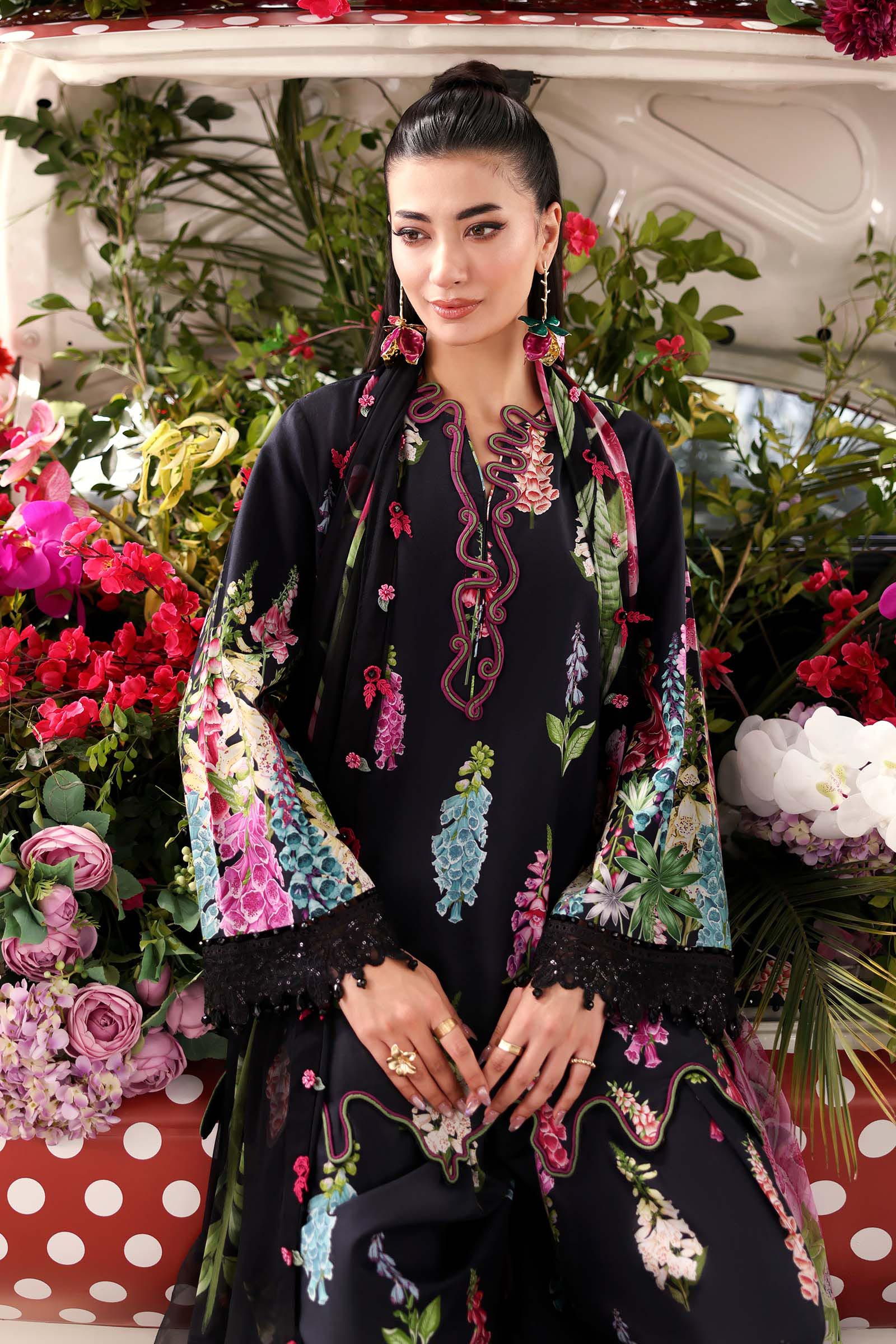 MARIA B - Embroidered Lawn Suit MPT-3005-B