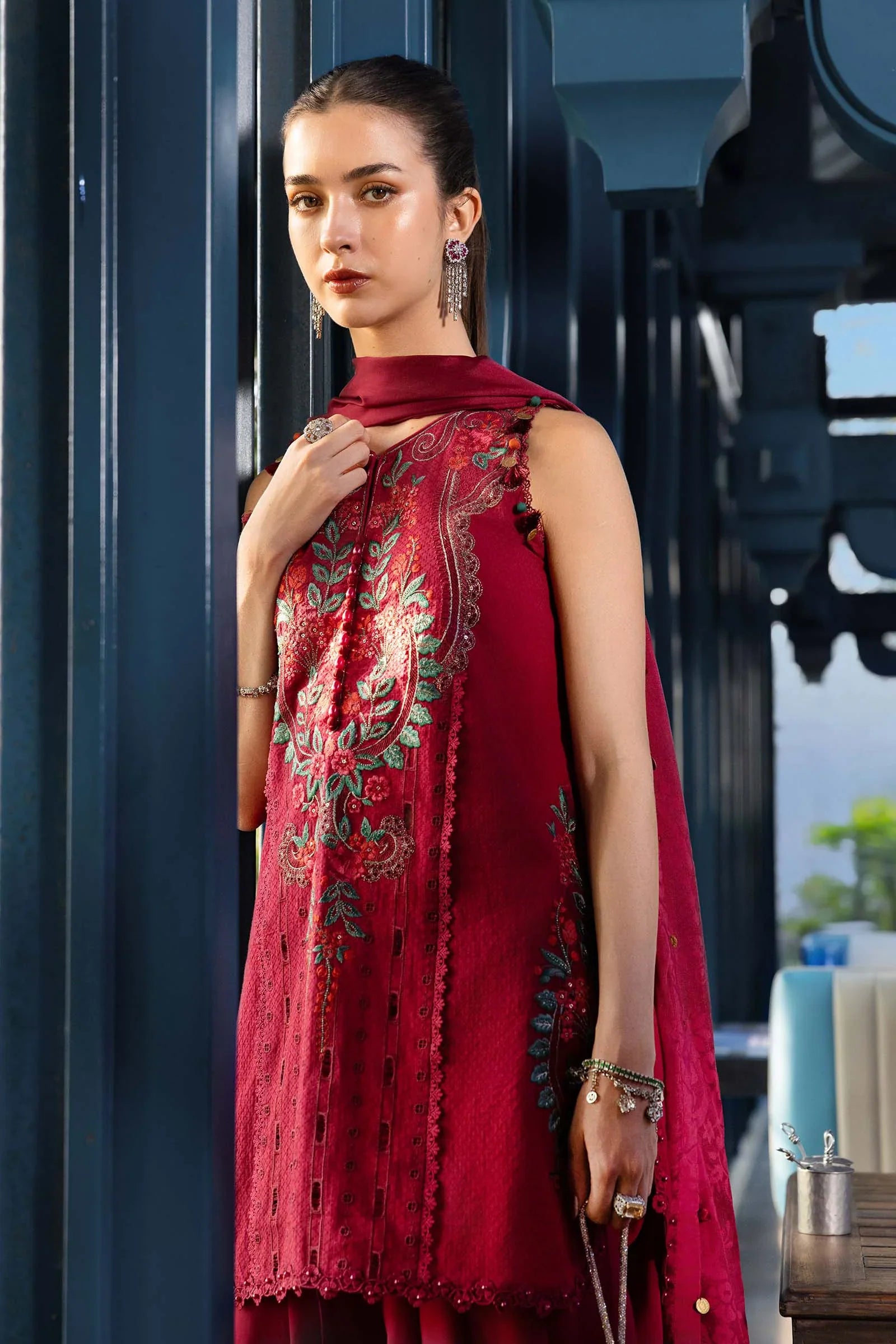 MARIA B - Embroidered Jacquard Lawn Suit EL-26-05
